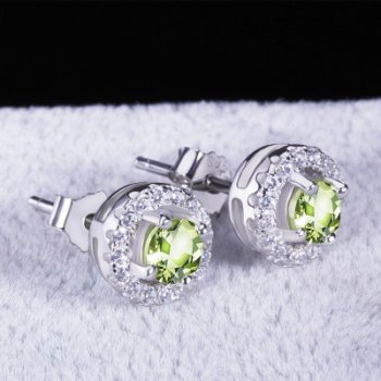 Cubic Zirconia birthstone Silver Earrings